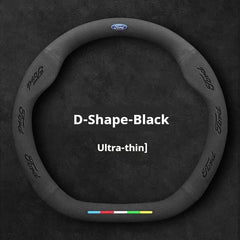 Car Suede Anti-slip Steering Wheel Cover For Ford Mondeo Focus Raptor Puma Edge Explorer Ecosport Ranger F150 Kuga Fiesta Fusion