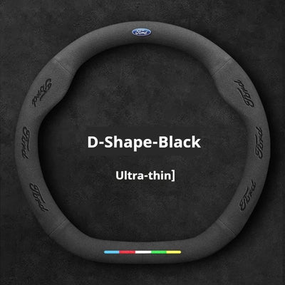 Car Suede Anti-slip Steering Wheel Cover For Ford Mondeo Focus Raptor Puma Edge Explorer Ecosport Ranger F150 Kuga Fiesta Fusion