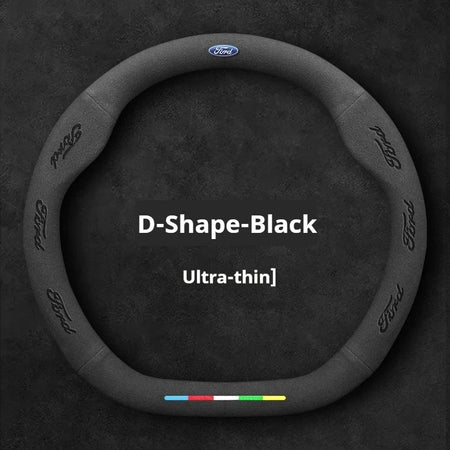 Car Suede Anti-slip Steering Wheel Cover For Ford Mondeo Focus Raptor Puma Edge Explorer Ecosport Ranger F150 Kuga Fiesta Fusion