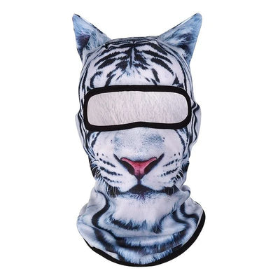 Cute 3D Cat Balaclava Full Face Hood for Men Women, Animal Ski Mask for Snowboard Motocross, Winter Warm Face Cover Gift