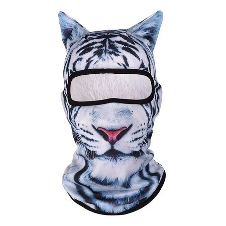 Cute 3D Cat Balaclava Full Face Hood for Men Women, Animal Ski Mask for Snowboard Motocross, Winter Warm Face Cover Gift