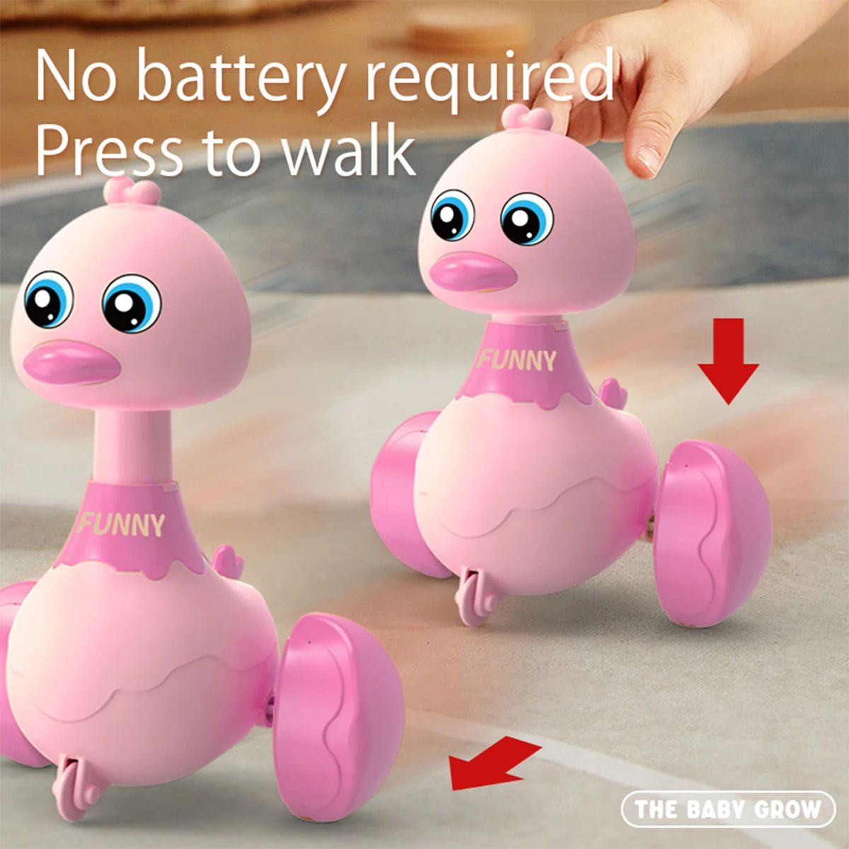 Baby Climb Toy Inertia Pull Back Cars Swing Duck Toy Cartoon Press Vehicles Glide Early Education Toys for Toddlers Boys Girls