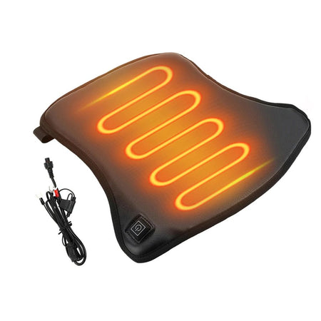 KEMITOUR 12V Motorcycle Heated Seat Cushion Universal For ATV Raptor 700 For R1200GS F800GS MT07 MT09 Winter Warmer Seat Cover