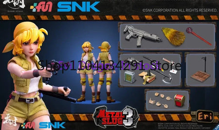Original SNK Metal Slug Action Figure Toys Fio and Alice Sisters 1/12 Scale Collectible ERI006 ERI007Toy Model Action Figure