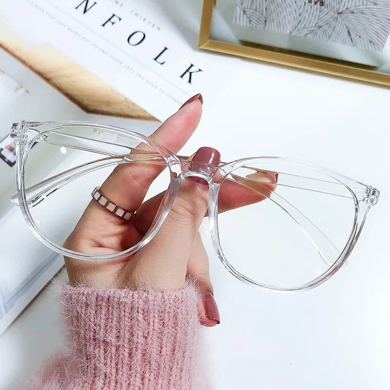 New Big Frame Anti-blue Light Near Sight Glasses Finished Myopia Glasses for Women Men Optical Prescription Eyewear 0 To -6.0