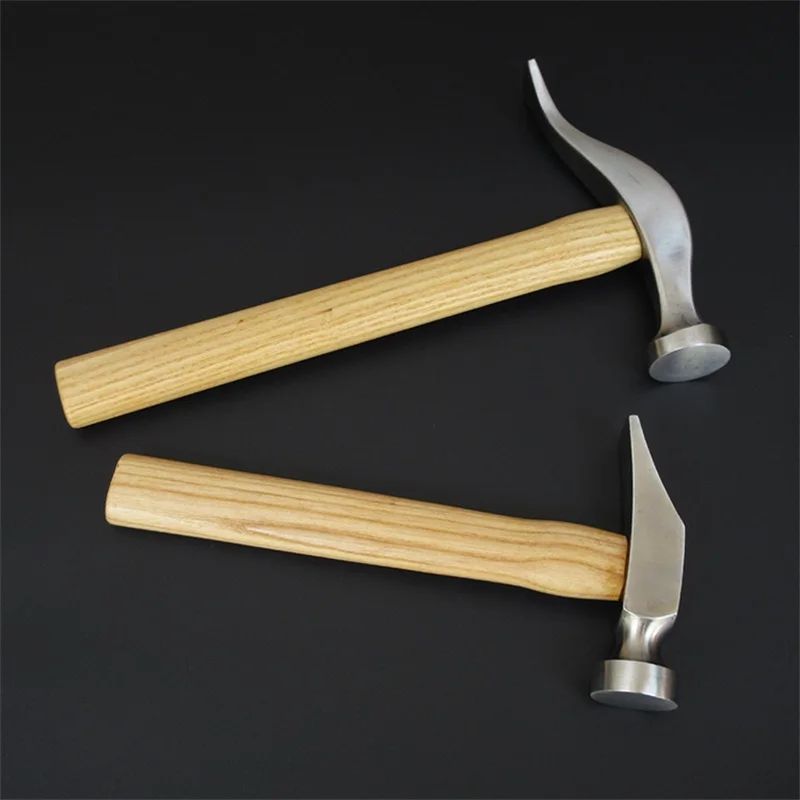 Leather Upper Handmade Hammer With Wooden Handle For Tapping Over Hand Stitches Lacing Remmending Shoe Lightweight Making Tool
