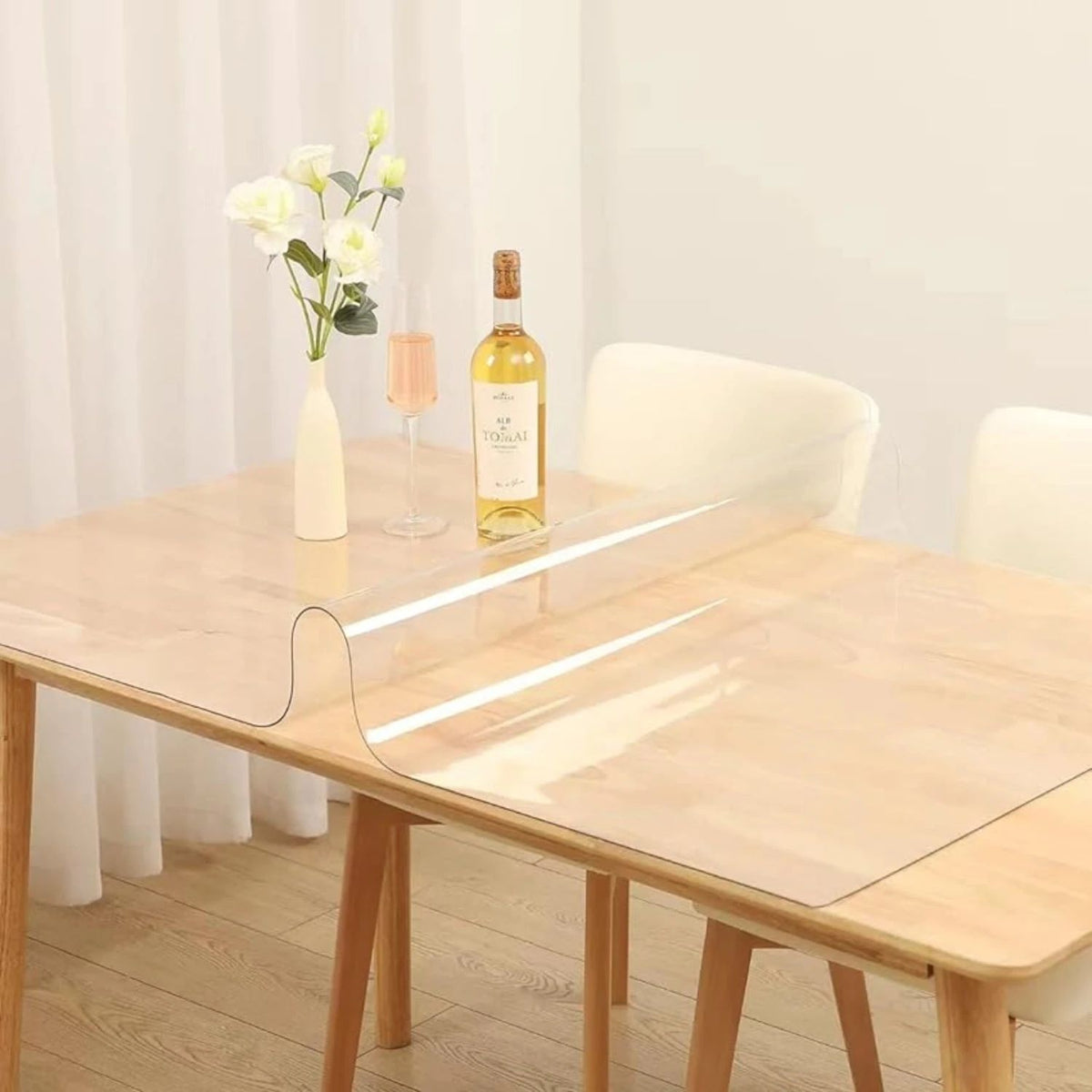 Rectangular Tablecloth, Transparent Table Cloth, Table Protector, Heat Resistant Waterproof Anti-Scratch Tablecloth