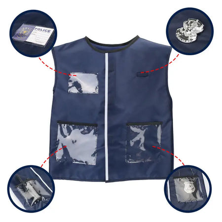 Police Cosplay Costumes for Unisex, Police Toys, Policeman, Compass, Whistle, Police Badge, Carnival Costume Props, Halloween