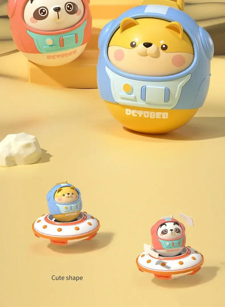 6-12 Months Old Baby Toy Animal Wobbler Baby Bell Toy Cartoon Animal Cute Shape Bell Doll Rocking Toy Newborn Birthday Gift