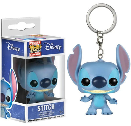 New 22 Styles Funko Pocket pop Keychains Mickey Mouse Minnie Donald Duck Stitch Angel Elvis TIKI Lilo Scrump Vinyl Figure Toys
