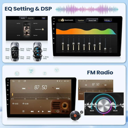 Car Stereo Radio Support Wireless CarPlay&Android Auto for Honda Civic 2006-2011 10" IPS Touch Screen Bluetooth/WiFi/Rear Camera