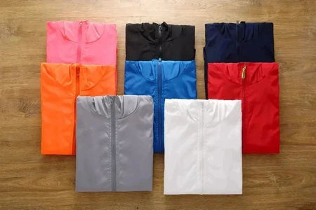 New men's daily large-sized waterproof street jacket, sun-protective windbreaker, and autumn hooded mountain bike jacket