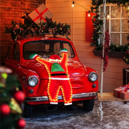 Santa Claus Climbing Wall Climb the wall/climb the window/climb the car/climb the door roof balcony garden Christmas outfit