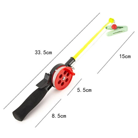 NEW For Outdoor Fishing Portable Accessories Crab Fishing Rod Fishing Tackle Pole with Clip 34cm Winter Outdoor Ice (random)