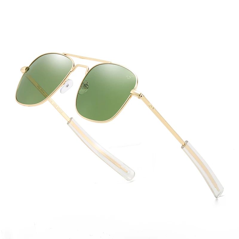Fashion Aviation Sunglasses Men Luxury Brand Designer Square Sun Glasses for Male American Army Military Oculos