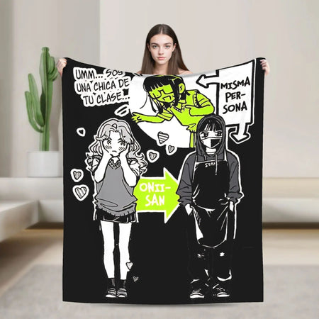 He Guy She Was Interested in Wasnt a Guy at All Manga Blankets Flannel Warm Throw Blanket for Bedding Lounge All Season