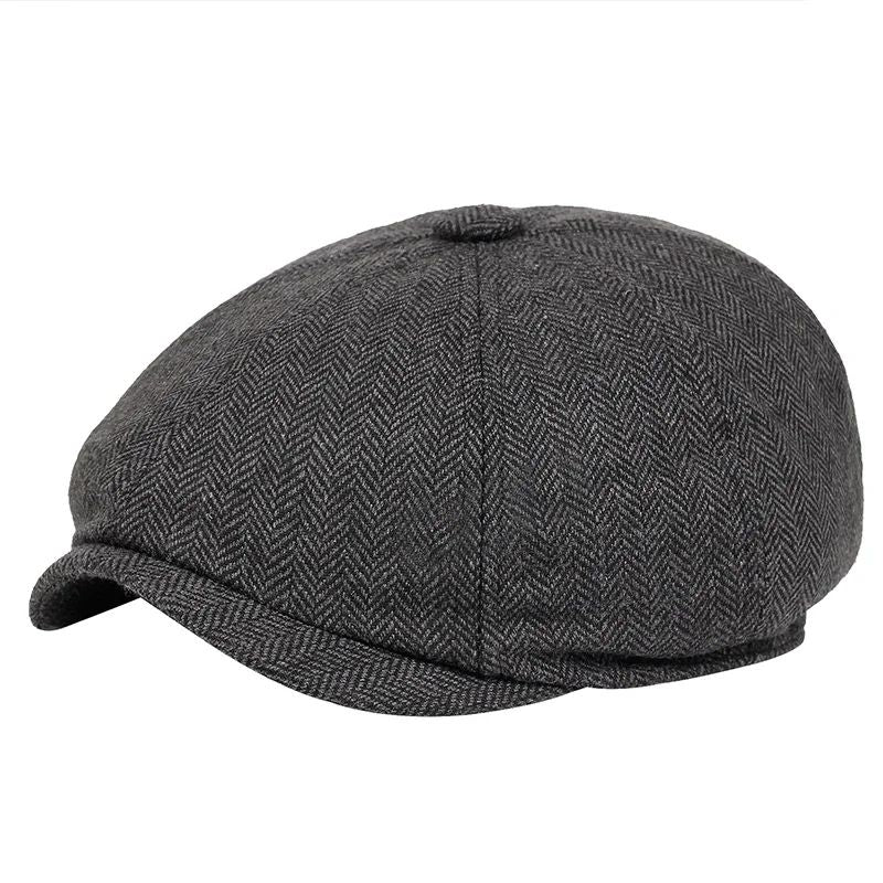 2025 New Classic Hat for Men Caps Vintage Retro Tweed Peaky Blinders Beret Hat Flat Peaked Cap Street Hats for Women Men