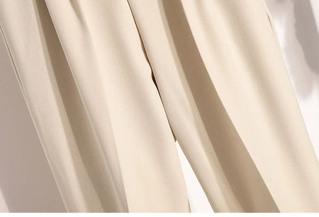 Plus Size Pants Woman 2025 Autumn Winter New Arrival High Waist Suit Pants High Quality Korean Style Straight Trousers