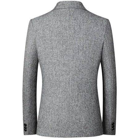 Black Men V-neck Single-breasted Suit Jacket, Fashion Slim Dress Coats, Blue Gray Yellow Blazers, Male Casual Tops Asian Size