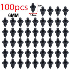 100/50pcs Car Plastic Fairing Rivet Setting Panel Fastener Clips 3 Size Mix Push Pin Auto Fastener 6mm 7mm 8mm Interior