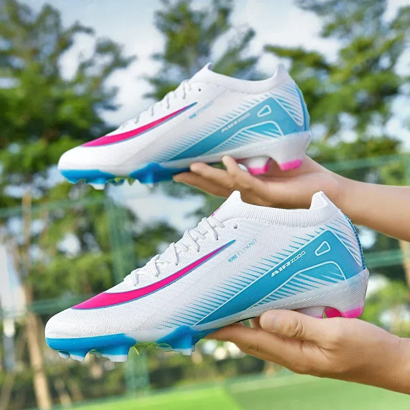 New Men Football Boots Cleats Grass Adult Soccer Shoes Ankle Sport Training Outdoor Ultralight Non-Slip Futsal Comfortable