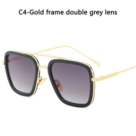 High Quality Iron Man Tony Stark Fishing Sunglasses Square Outdoor Sport Fishing Glasses Men Spider Eyewear Sports Sun Glasses