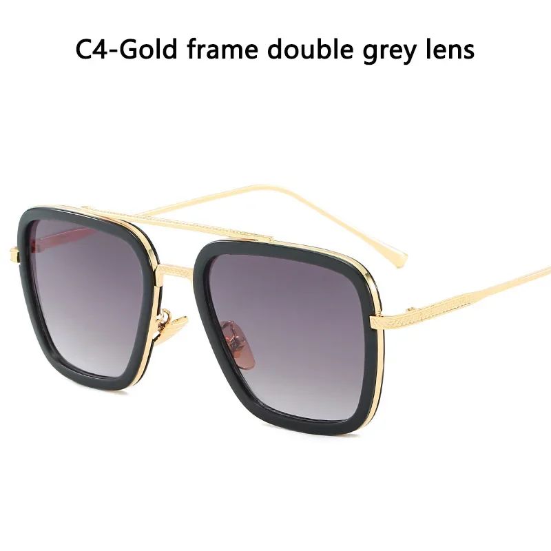 High Quality Iron Man Tony Stark Fishing Sunglasses Square Outdoor Sport Fishing Glasses Men Spider Eyewear Sports Sun Glasses