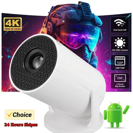 New Projector 4K Android 11 HY300 Wifi6 290ANSI Allwinner H713 BT5.0 1080P 1280*720P Cinema Outdoor Portable Projetors ?