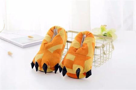 Stitch Animal Paw Slippers For Boy Girl Unisex Kids Cute Monster Claw Slippers Cartoon Soft Plush Warm Home Slippers Child Shoes
