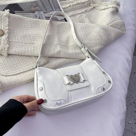 Trendy Bow Shoulder Bag Handbag Casual Underarm Bag Daily Commuting Bags PU Leather Lady Banquet Bag Business Women's Bags