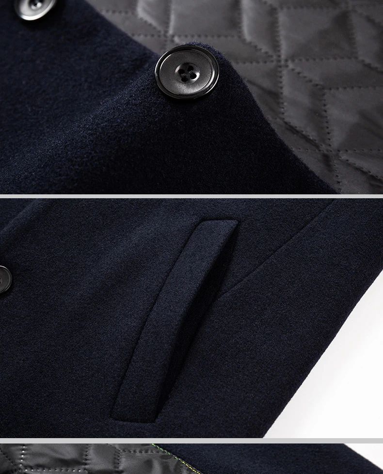 TFETTERS Brand Trench Coat Korean Fashion Business Casual Stand Collar Long Jackets for Men 2025 Autumn Windbreaker Winter Coats