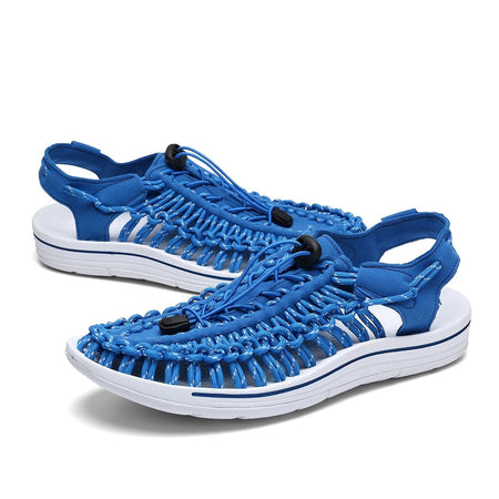 2024 New Arrival Summer Men's Shoes Breathable Beach Loafers Hand Woven Roman Sandals High Quality Men's Comfortable Flats