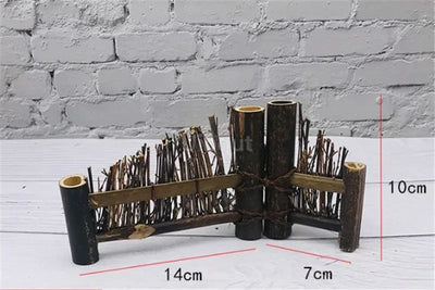 Vintage bamboo sushi dish bamboo fence Japanese Korean fence plate Cuisine Sushi Boats Bamboo Creative Exquisite Sushi Tools