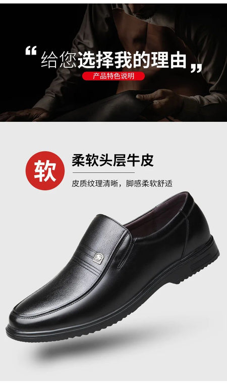 Genuine Leather Handmade Shoes Men Loafers Slip On Business Casual Shoes Classic Soft Leather Hombre Breathable Men Shoes Flat