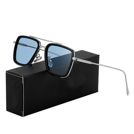 Luxury Fashion Tony Stark Style Kids Polarized Sunglasses Children Square Sun Glasses Boys Girls Oculos Retro Iron Man Glasses