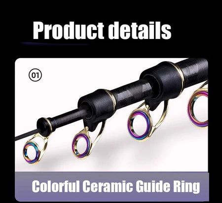 2.1m-4.5m Telescopic Fishing Rod  Travel Surf Rod Spinning Power 10-250g Distance Throwing Pole High Carbon Baitcasting Rod