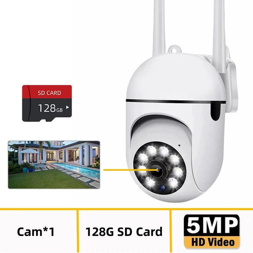 8MP WIFI Surveillance Camera Dual Lens Dual Screen IP Cameras Wireless Auto Tracking Color Night Vision 8X Digital Zoom CCTV Cam