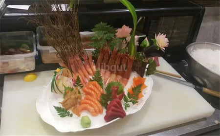 Vintage bamboo sushi dish bamboo fence Japanese Korean fence plate Cuisine Sushi Boats Bamboo Creative Exquisite Sushi Tools