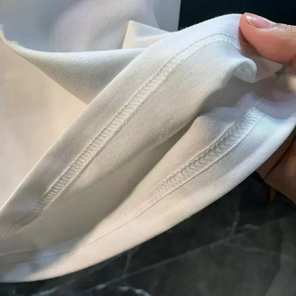 Men Clothing Unisex Summer Fashion Trend Luxury Brand Letter Printed T-shirt Men's and Women's Cotton T-shirt Short Sleeved