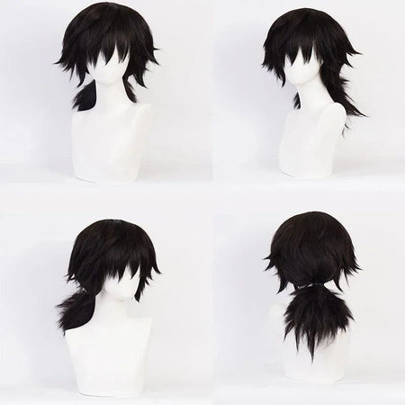 Anime character Tomioka Giyuu cosplay costume accessory set uniform swordsman outfit wig children adult gift