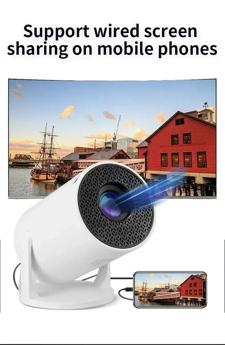 New Projector 4K Android 11 HY300 Wifi6 290ANSI Allwinner H713 BT5.0 1080P 1280*720P Cinema Outdoor Portable Projetors ?