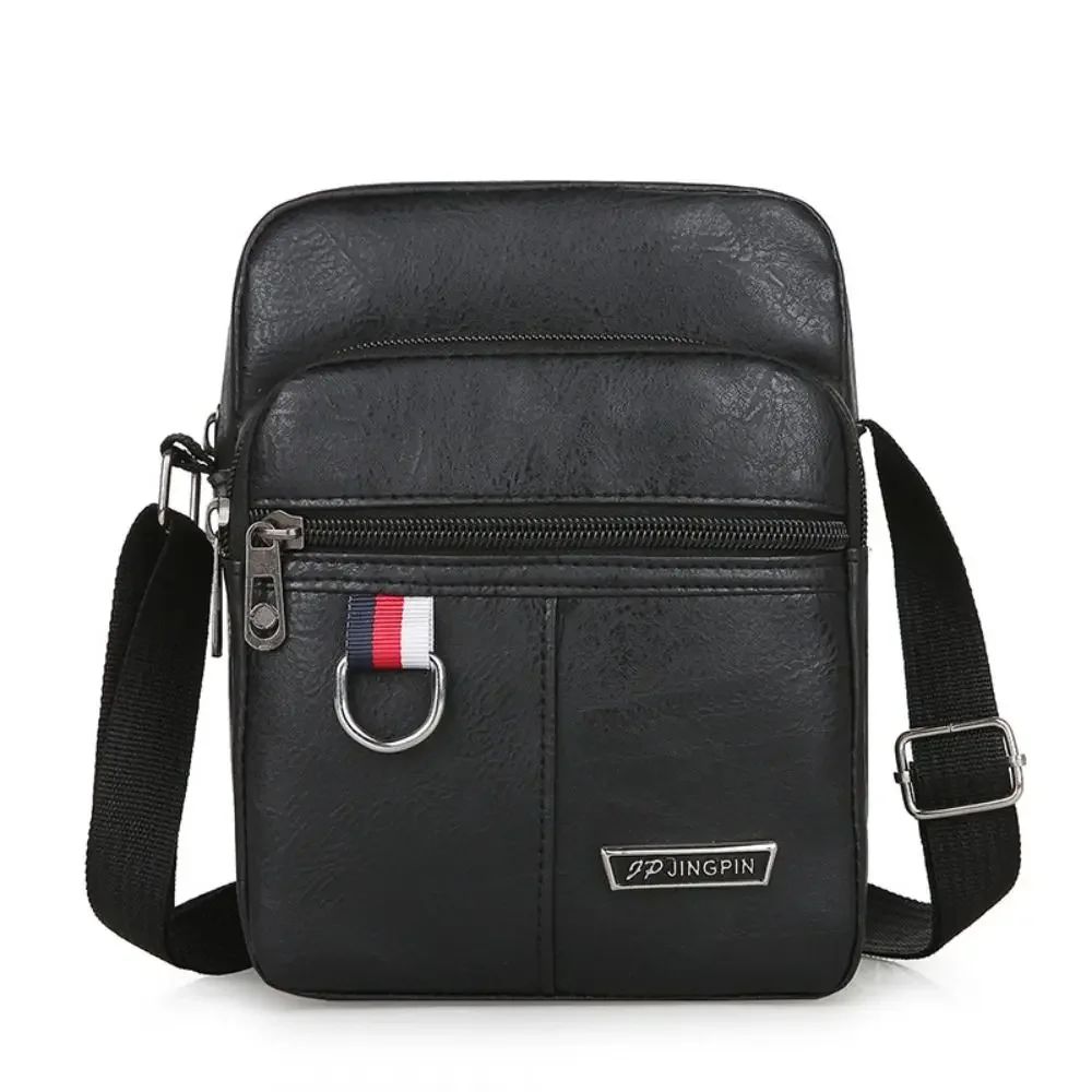 Crossbody Bag Men's High Quality PU Leather Shoulder Bag Large Capacity Chest Bag Fashion Casual Solid Color Crossbody Bag