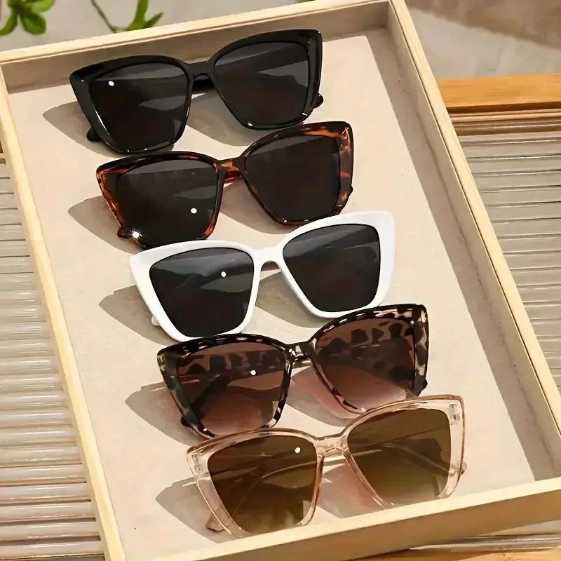 Fashion Street Trend Cat Eye Sunglasses Women Leopard Square Frame Sun Glasses UV400 Lady Brand Designer Eyewear ????? ??? ?????