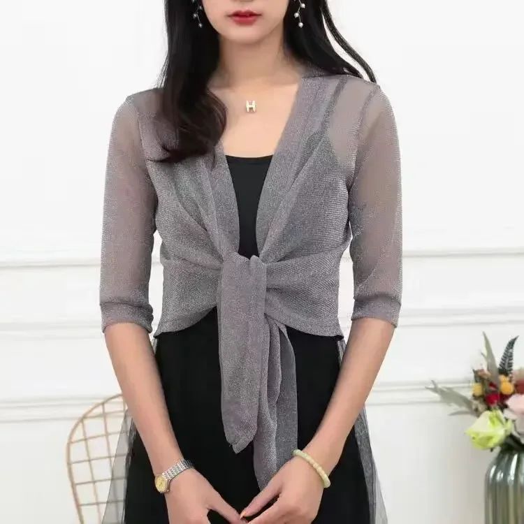Wedding Jacket Wrap Long Half Sleeve Bolero Shrugs For Women Cardigan Bolero Jacket Cape For Party Dress Top Coat
