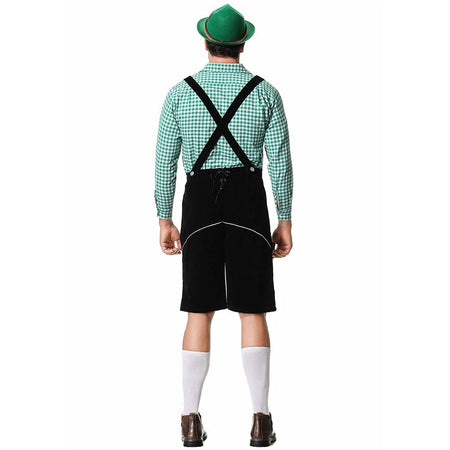 Men Oktoberfest Costume German Oktoberfest Pubs Bartender Outfit Beer Man Costumes  Lederhosen Bavarian Octoberfest
