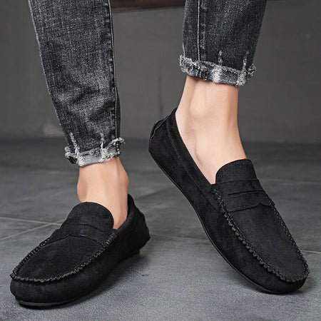 Fashion Suede Men Casual Shoes Breathable Comfort Slip-on Mens Driving Shoes Luxury Brand Men Loafers Mens Lazy Shoes Moccasins