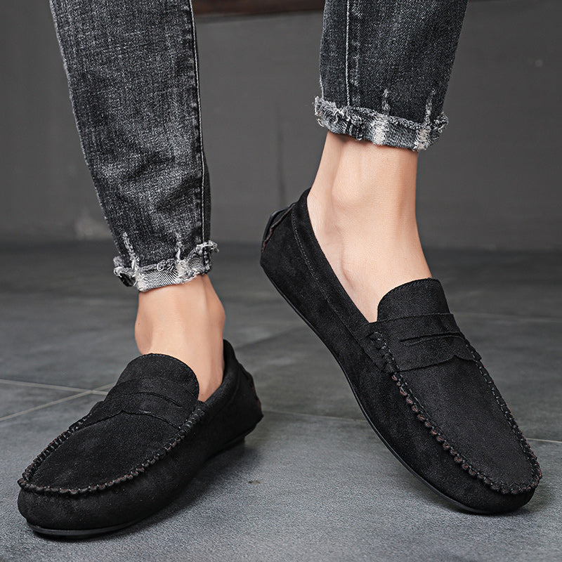 Fashion Suede Men Casual Shoes Breathable Comfort Slip-on Mens Driving Shoes Luxury Brand Men Loafers Mens Lazy Shoes Moccasins