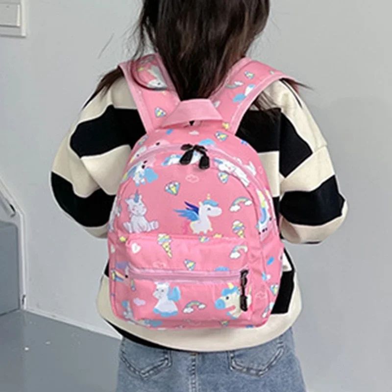 Children Backpack Cartoon Dinosaur Unicorn Pattern Baby Cute Kindergarten Schoolbag Waterproof Kids Bags Boys Girls Backpacks