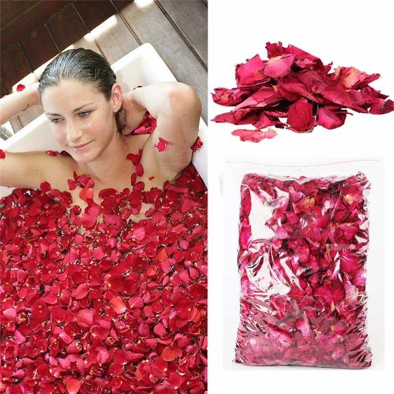 1bag Bath Spa Rose Flower Shower Dry Petal Bathing Body Massager Whitening Relieve Fragrant Dried Rose Petals Natural Flower 10g