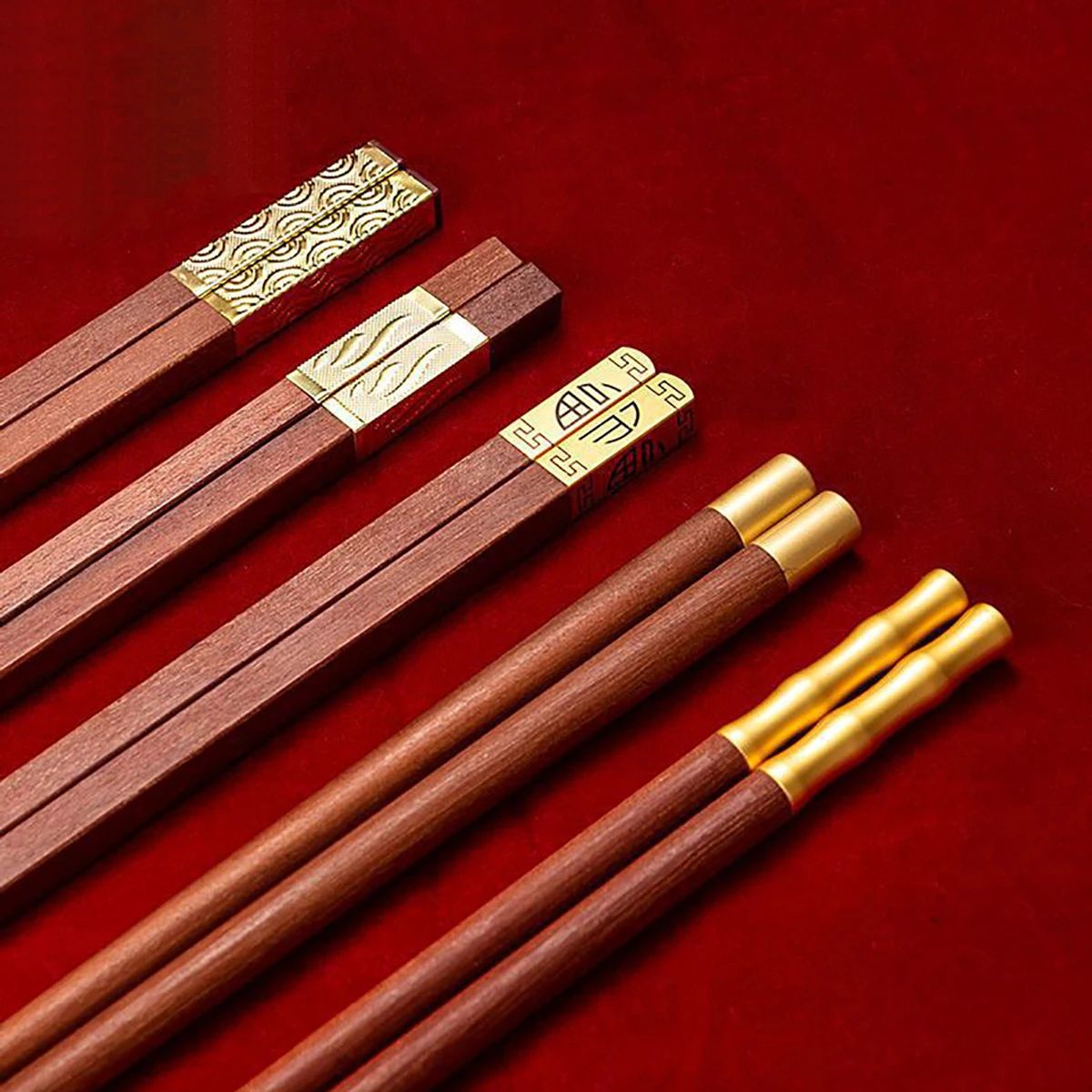 5/6/8/10Pairs Reusable Chopsticks Tableware Handmade Japanese Natural Wood Chopsticks Sushi Food Wooden Chopsticks Non Slip Easy
